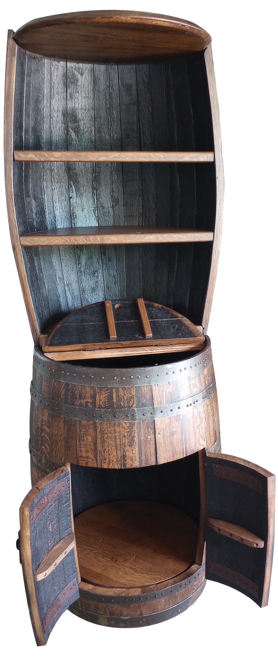 Whiskey Barrel Hutch