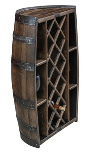 Whiskey Barrel Wine Bottle Rack