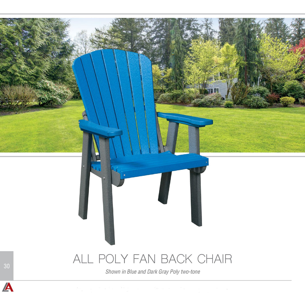 L.A. Patio All Poly Fan Back  Chair